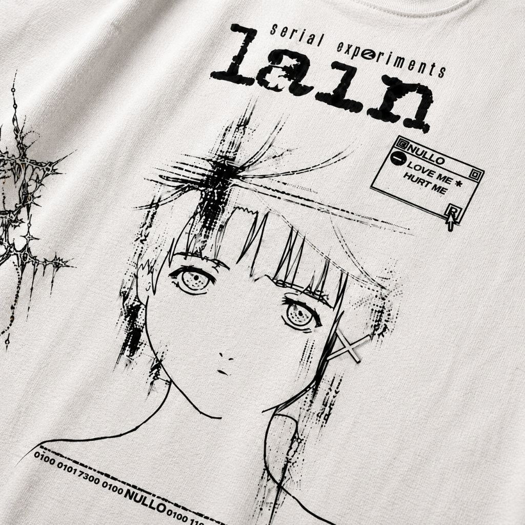 Detalhe camiseta oversized premium nullo
